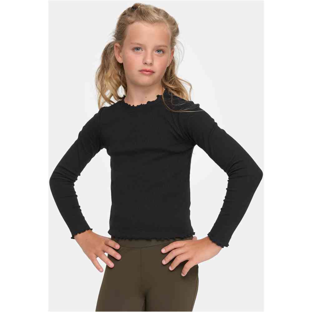 Urban Classics - Short Rib 3 Pack Kinder Longsleeve shirt - Wit/Roze